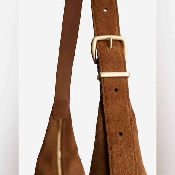 Madewell Tan Suede Hobo Bag - Picture 4 of 10